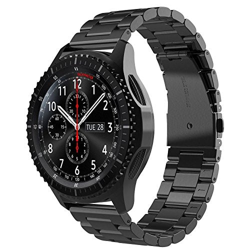 Simpeak Cinturino Compatibile per Samsung Gear S3/ S3 Nero
