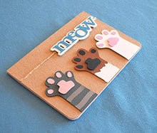 Carica l&#39;immagine nel visualizzatore di Gallery, Meow - gatti - zampette - biglietto d&#39;auguri (formato 10,5 x 15 cm) - vuoto... - Ilgrandebazar