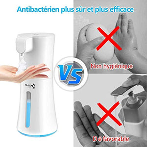 KLAS REMO Dispenser Sapone Automatico, 400ML Bianco(nuova Versione)