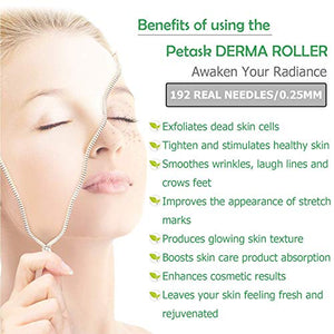 Derma Roller sistema antietà con 192 microaghi, anti-invecchiamento, 1.0mm - Ilgrandebazar
