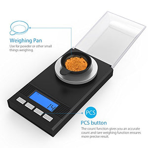 homgeek Bilancia di Precisione 0.001g, Milligrammo 1 - Ilgrandebazar