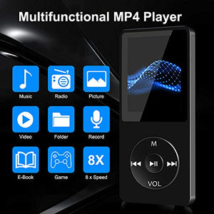 Lettore MP3 Musicale Digitale Portatile, Player con Nero (non bluetooth)
