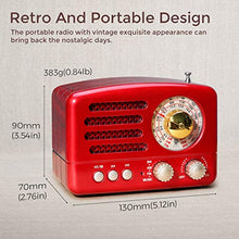 Carica l&#39;immagine nel visualizzatore di Gallery, PRUNUS Radio a transistor ricaricabile Bluetooth in stile Classico Retro...