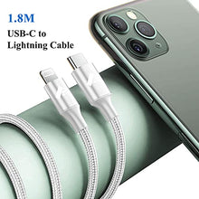 Carica l'immagine nel visualizzatore di Gallery, Cavo USB C a Lightning 1.8M Ricarica Tipo C, Carica Rapida Caricatore per iPhone 14 13 12 Pro Max Mini 11 SE 2020 X/XS Max/XR/8/7/6s/6 Plus 5s/5c/iPad