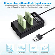 Carica l&#39;immagine nel visualizzatore di Gallery, Powerextra - 2 batterie di ricambio NB-6L e doppio kit ricarica LCD per...