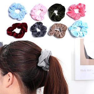 48 Pezzi Capelli Scrunchies Velluto, Elastico In Velvet Scrunchies, per... - Ilgrandebazar