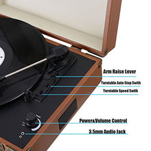 Carica l&#39;immagine nel visualizzatore di Gallery, MUSITREND Giradischi Vinile, Lettore Vinile Portatile 3 Velocità K-M317-BR