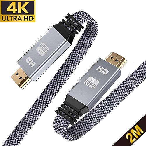 4K@60HZ Cavo HDMI 2M, Snowkids Piatto 2.0 ad Altissima Velocità 2m