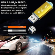 Carica l'immagine nel visualizzatore di Gallery, SunData Pendrive 64GB Chiavetta USB 3.0 archiviazione dati pen 64GB, Oro