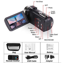 Carica l'immagine nel visualizzatore di Gallery, Videocamera Videocamere Full HD 1080P 30FPS 24.0 MP Vlogging V5IB