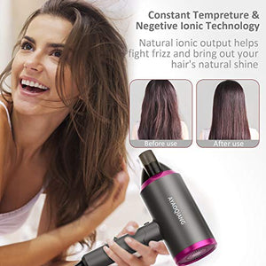Phone Per Capelli Professionale,1800w Asciugacapelli Ioni Professionali, Phon Con Diffusore con Diffusore, 2 Pettini, 3 Impostazioni di Temperatura, Pulsante di Raffreddamento