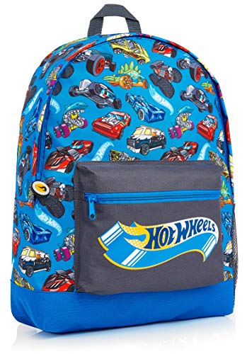 Hot Wheels Zaino Scuola Elementare Bimbo Blu Stampa Macchinine Hotwheels,...
