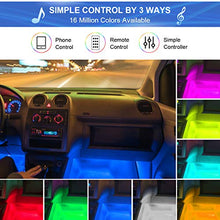 Carica l&#39;immagine nel visualizzatore di Gallery, Striscia LED Auto, Aimocar RGB Impermeabile Kit di Illuminazione Auto Luci...