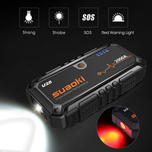 Carica l&#39;immagine nel visualizzatore di Gallery, Suaoki U28 2000A Picco Avviatore di Emergenza Auto, con USB, Torcia a LED - Ilgrandebazar