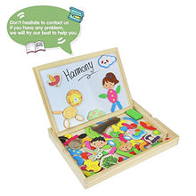 Carica l&#39;immagine nel visualizzatore di Gallery, Puzzle Magnetico Legno Lavagna Magnetica Doppio Lato di nero