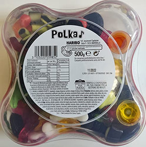 Haribo Polka Mix 500 g Party Box Caramelle Gommose alla Frutta e Caram –