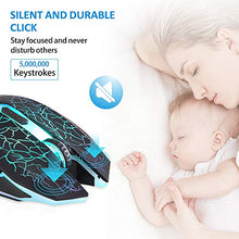 Carica l&#39;immagine nel visualizzatore di Gallery, M2 Mouse Ricaricabile Wireless ,Ottico USB Gaming Silenzioso senza nero
