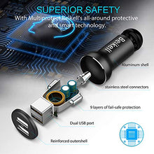 Carica l'immagine nel visualizzatore di Gallery, Beikell Caricabatteria da Auto, Dual Porta USB Caricatore Adattatore 17W Nero