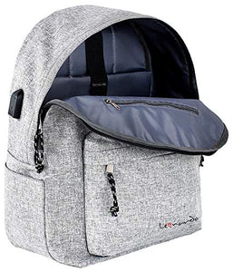 Leonardo Zaino Casual Classico con Lucchetto, Imbottito per Tablet, Nero