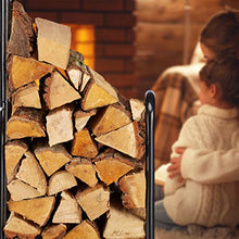 Carica l&#39;immagine nel visualizzatore di Gallery, Relaxdays, Nero Carrello per Legna, da Trasposto, in Acciaio, con 2 Ruote,...