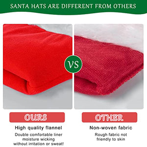 LIVESTN 3 Pezzi Cappello da Babbo Natale Cappello Babbo Natale Peluche, Cappelli di Natale Rossi Unisex per Adulti e Bambini, per Festa di Natale Costume Cosplay Capelli Accessori (adulto)