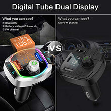 Carica l'immagine nel visualizzatore di Gallery, Trasmettitore FM Bluetooth, Transmitter Bluetooth Vivavoce 5.0 con 7 Colori...