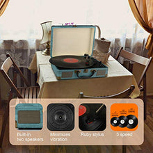 Carica l&#39;immagine nel visualizzatore di Gallery, Giradischi Vinile, 3 Velocità (33 1/3, 45 E 78 Giri) stereo M435-GREEN