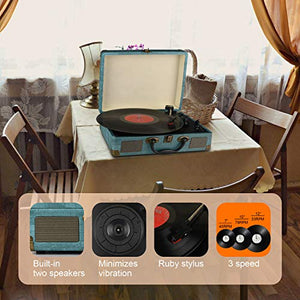 Giradischi Vinile, 3 Velocità (33 1/3, 45 E 78 Giri) stereo M435-GREEN