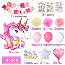Carica l'immagine nel visualizzatore di Gallery, Unicorno Festa Decorazione Palloncini Supplies,49 Pezzi Unicorno...