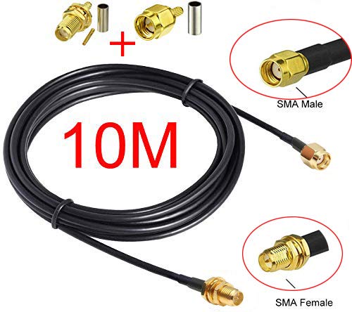 RUNCCI-YUN  RG174 Prolunga Antenna|Cavo di 10M sma cavo+ connettori antenna