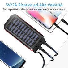 Carica l&#39;immagine nel visualizzatore di Gallery, CXLiy Powerbank Solare Caricabatterie Portatile 25000 mAh Grande... - Ilgrandebazar