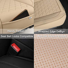 Carica l'immagine nel visualizzatore di Gallery, Black Panther Coprisedile Anteriore Auto in Pelle PU Universale 1 Pezzo Beige