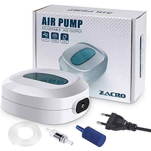 Zacro Acquario Pompa Areatore Silenzioso Portata 3L / min 2.5W - Ilgrandebazar
