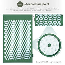 Carica l&#39;immagine nel visualizzatore di Gallery, amzdeal Set Tappetino Agopressione, Include per Agopressione+ Verde