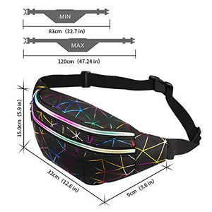 MOCOCITO Marsupio Moda Donna Uomo Sportivo Grande Argento