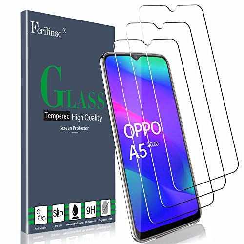 Ferilinso Vetro Temperato per Oppo A5 2020/ A9 2020 Pellicola 3 pcs