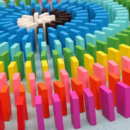 Eshowy 120pcs Colourful Wooden Dominos Blocks Set, Kids Game Educational... - Ilgrandebazar