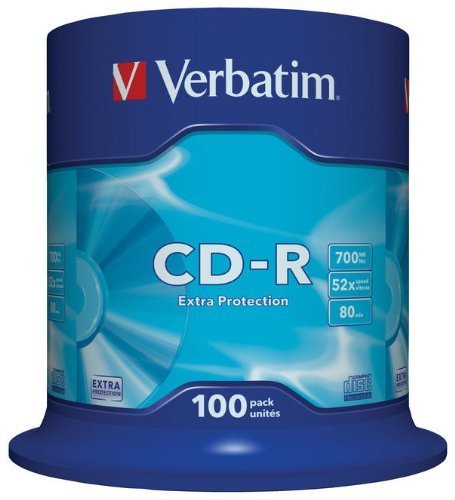 Verbatim CD-R 52x 700MB, confezione da 100 100 Stück