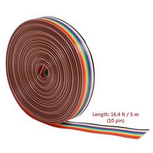 Carica l'immagine nel visualizzatore di Gallery, eetek 5 m cavo filo di IDC nastro piatto del colore arco iris de 10 pin