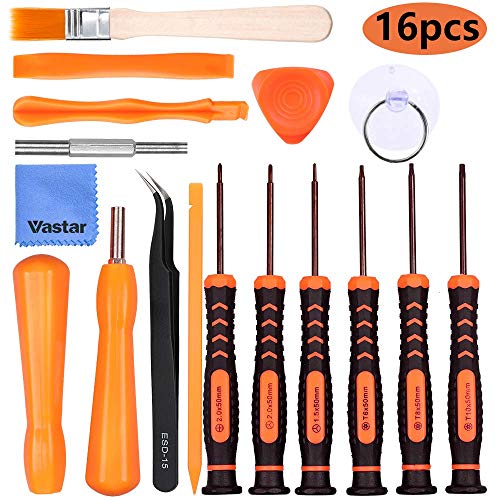 Vastar Cacciavite per Nintendo -16in1 Kit cacciaviti Triwing Black