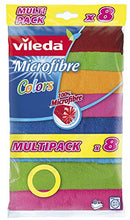Carica l'immagine nel visualizzatore di Gallery, Vileda Microfibre Colors, Panni in Microfibra, Lavabili 4x18.5x31 cm - Ilgrandebazar