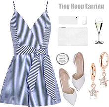 Carica l&#39;immagine nel visualizzatore di Gallery, YADOCA 4 Paia di Orecchini a Cerchio Huggie in Acciaio Inossidabile per...