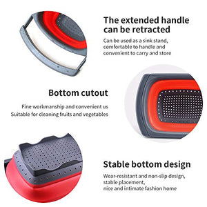 BAIYI Set di 3 scolapasta Pieghevoli in Silicone, per Cucina, scolare la...