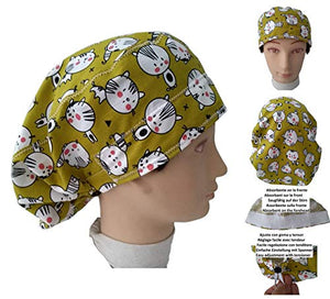 Cappello chirurgico Donna GATTINI per capelli lunghi, chirurgia, dentista,... - Ilgrandebazar
