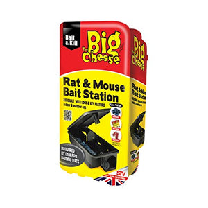 The Big Cheese STV179 Cassetta Esche Ratti e Topi, Nero, 7.2x12.4x22.8 cm