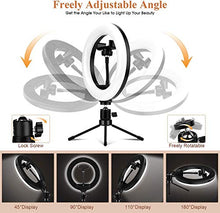 Carica l&#39;immagine nel visualizzatore di Gallery, Selfie Luce LED Anello, 8&quot; Lampada Anulare con Treppiede e Scrivania da