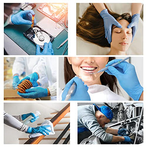 200 guanti in Nitrile M senza polvere, senza lattice, ipoallergenici, certificati CE conforme alla norma EN455 guanti per alimenti guanti medici monouso (Taglia M)