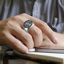 Carica l&#39;immagine nel visualizzatore di Gallery, JewelryWe Gioielli Anello da Uomo in Acciaio Inossidabile, Albero della... - Ilgrandebazar