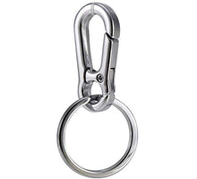 Carica l'immagine nel visualizzatore di Gallery, Ericotry 50pz rotondo in acciaio INOX piatto portachiavi 3,5 cm, Silver - Ilgrandebazar