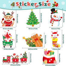 Carica l&#39;immagine nel visualizzatore di Gallery, COZII Vetrofanie Natalizie per Finestre 101 Pezzi - 9 Fogli Adesivi Natalizi per Finestre, Addobbi Natalizi Riutilizzabili, PVC Adesivi Statici Rimovibile, Festa Natale Decorazioni
